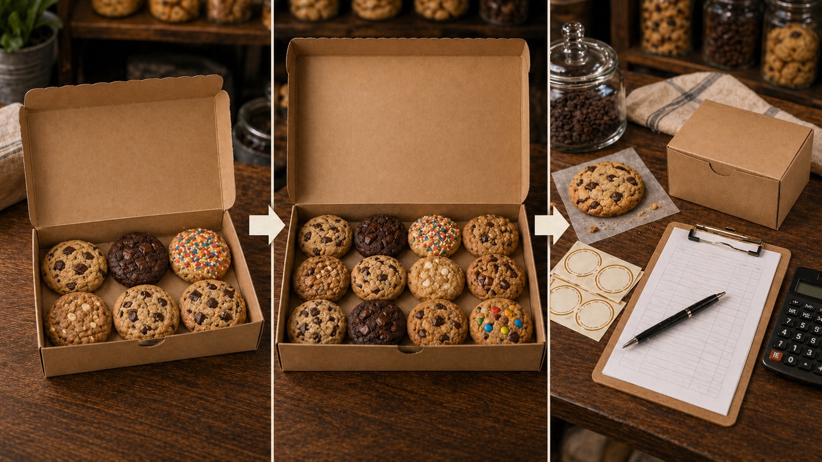 Cookie box pricing setup for 6-pack and 12-pack cookie boxes