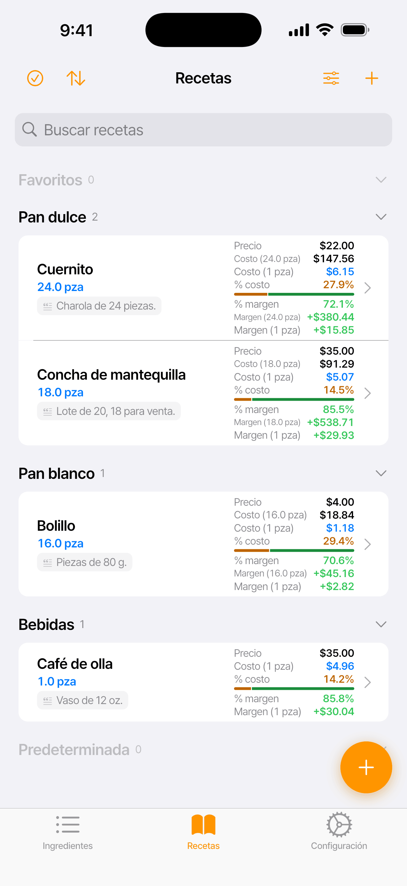 Lista de recetas con la concha de mantequilla: precio, costo por pieza y cuánto queda por pieza